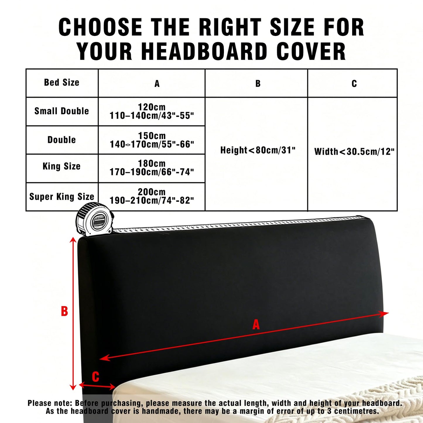 Sueving Stretch Headboard Cover, Bed Headboard Cover, Dustproof Headboard Wrap, All-Inclusive Bed Head Protector for Single/Double/King/Super King