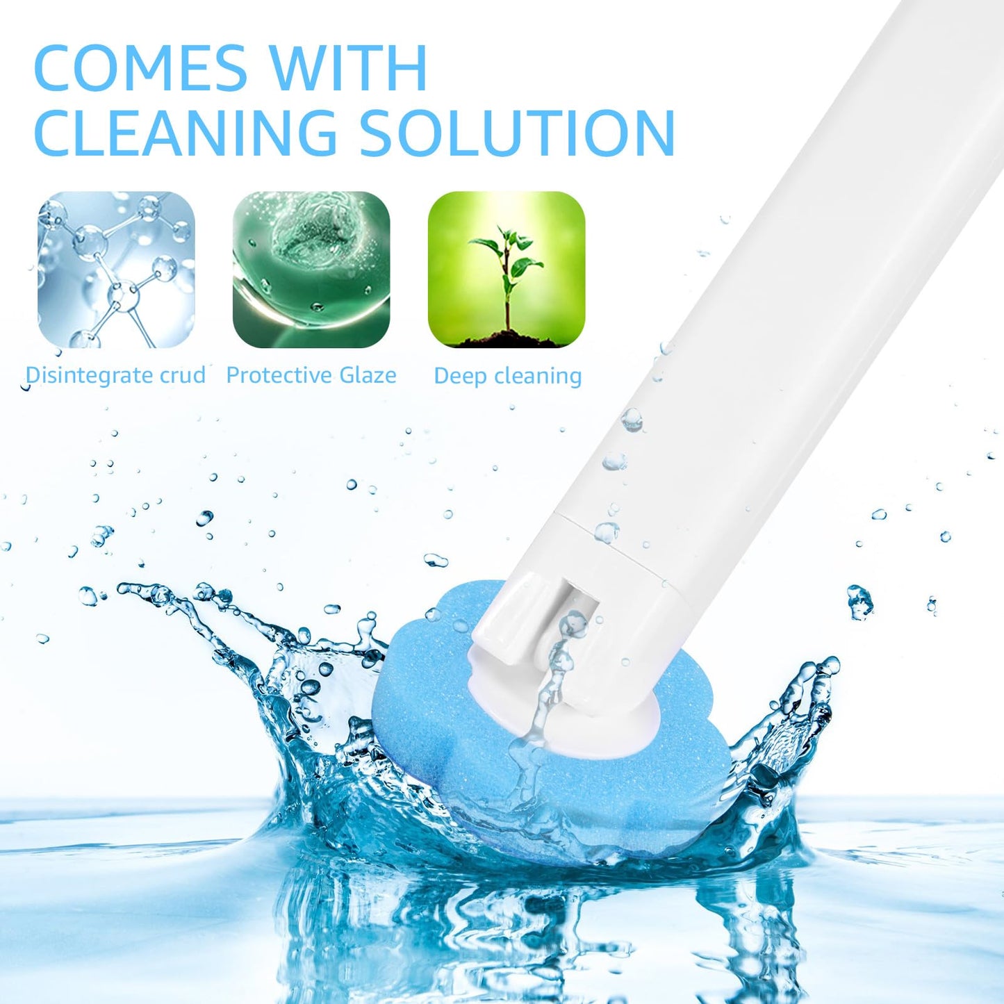 Disposables Toilet Brush and Holder Set with 24 Cleaner Refills, Wall Mounted Bathroom Bowl Cleaning Wand System with Handle for Bathtub Sink Wash