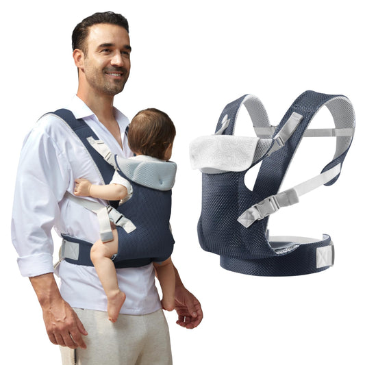 IULONEE Baby Carriers from Newborn with Detachable Bibs Ergonomic Portable Baby Front & Back Backpack Carry Adjustable Toddlers Carrier for Newborn