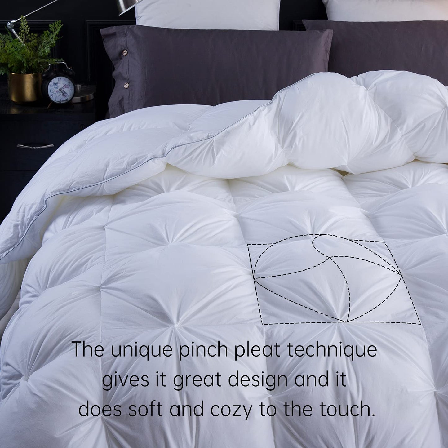 Three Geese Super King Size Duvet 7.5Tog,Goose Feather Down Duvet Ideal for Spring and Summer, 100% Organic Cotton Cover, Double Quilt Bed Comforter