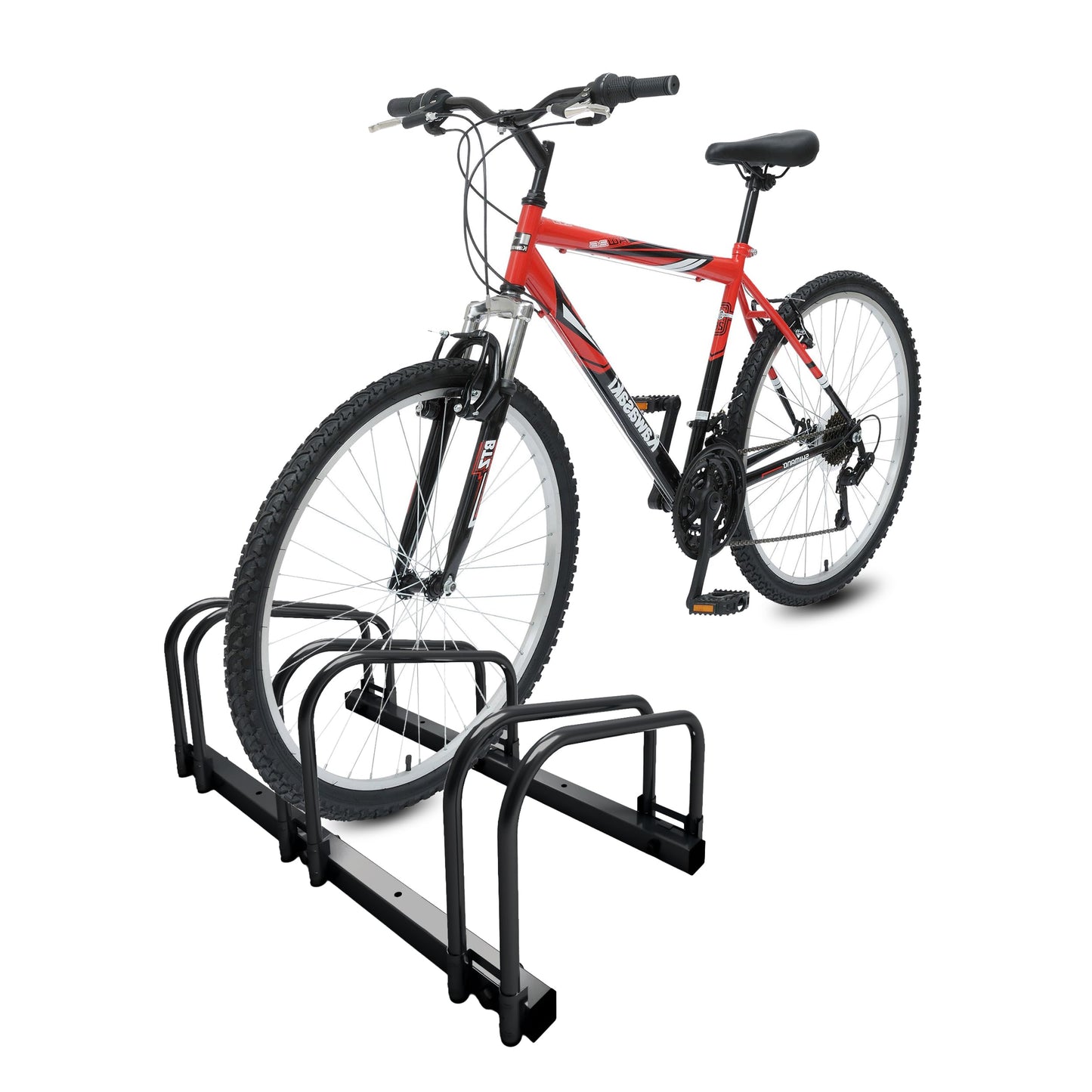 VOUNOT? 3 Bike Stand Floor or Wall Mounted Bike Rack for Garage Bicycle Parking Rack Cycle Storage Locking Stand, Black