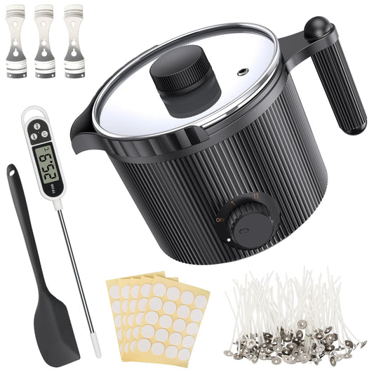 venpow Candle Wax Melter with Pour Spout, Candle Making Kit for Adult Beginners, for Candle Making, Set Includes Wax Melting Pot, Stirring Spoon,