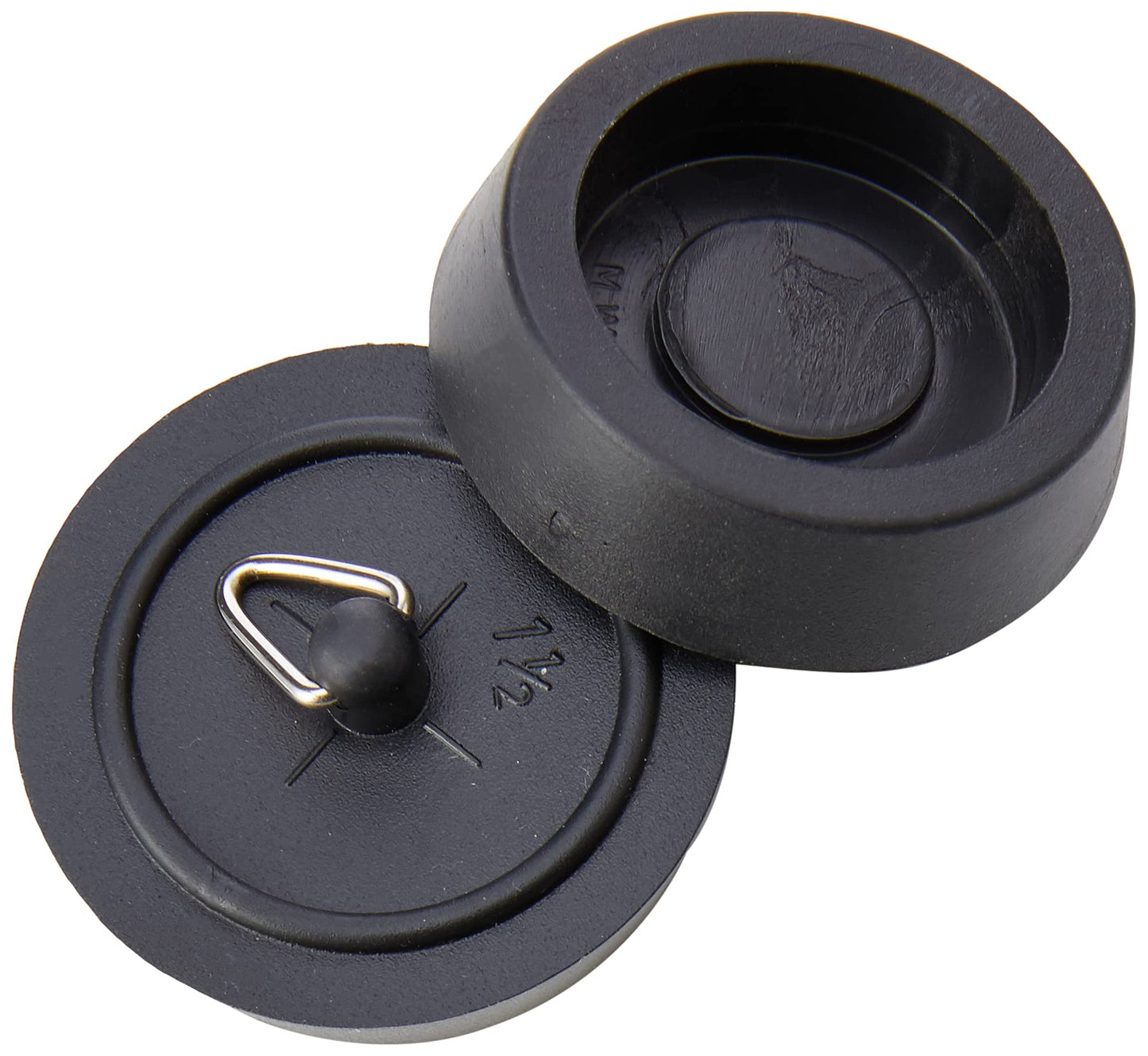 Merriway BH02223 (2 Pcs) Basin Plug, Black 38mm (1.1/2 inch) - Pack of 2 Pieces