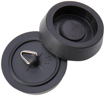 Merriway BH02223 2 Pcs Basin Plug, Black 38mm 1.1/2 inch - Pack of 2 Pieces