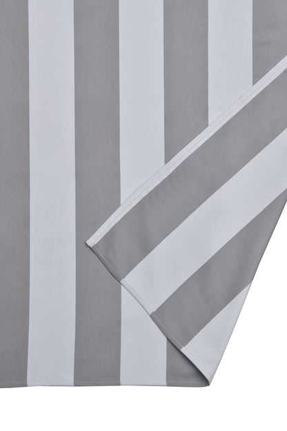 Sleepdown Striped Large Beach Towel Soft Microfiber Absorbent Swimming Pool Travel Camping Bath Sauna Gym Yoga with Bag - Grey - 160 x 90cm