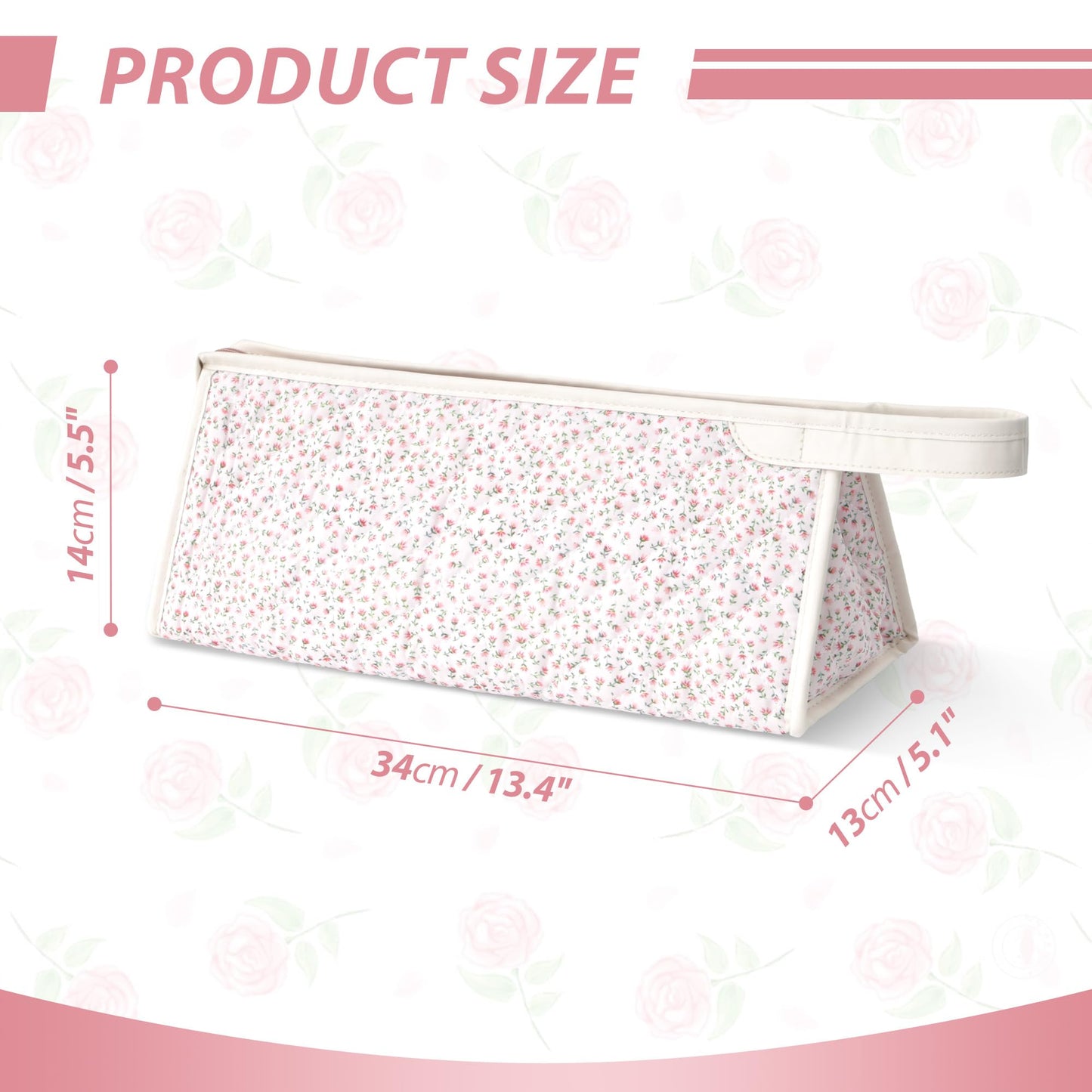 Linpr Travel Organizer Bag Compatible with Dyson Hair Dryer, Flower Pink