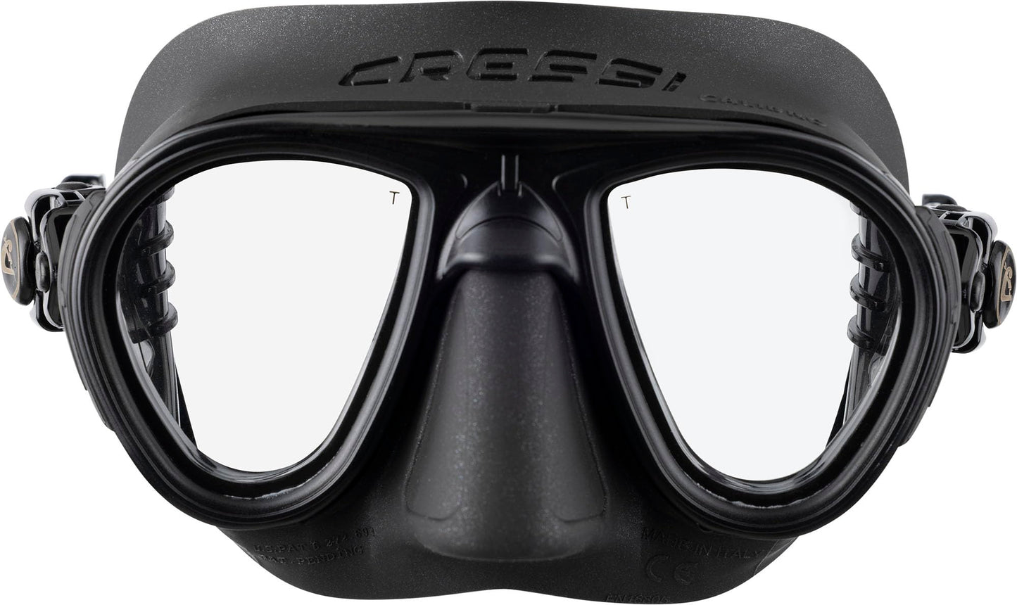 Cressi Calibro FOG STOP SYSTEM - Professional Diving / Snorkeling Mask,Black