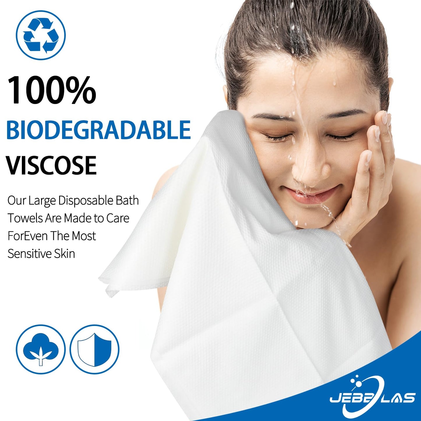 Jebblas Disposable Bath Towels,Travel Towels,Portable Towel for Hotel Bathroom Spa Travel Highly Absorbent,Big Size,70x140cm,8 Pack