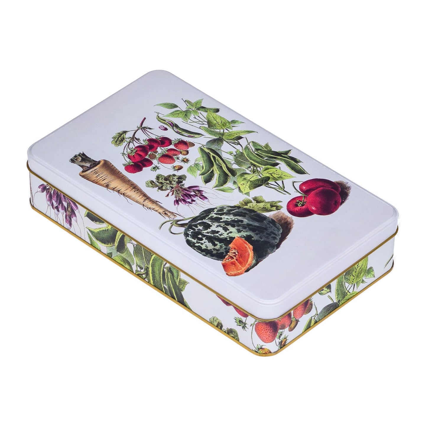 NOTIQUE Tin Metal Tin with Lid, Nostalgic Art Tin Box, Biscuit Tin, Storage Jar for Small Items - Collection Herbarium (Harvest)