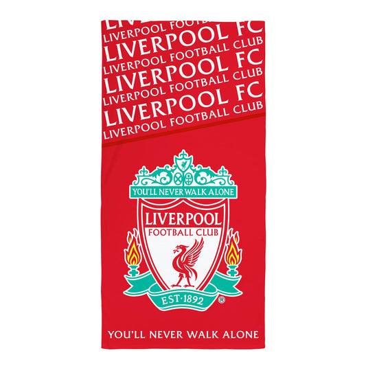 Character World Liverpool Official Towel | Super Soft Feel, Badge Football Club Design | Perfect for Home, Bath, Beach & Swimming Pool | One Size 75cm