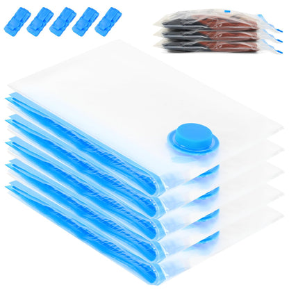 5 Pcs Vacuum Storage BagsVacuum Pack Bags for Clothes, Space Saver Compression Vacuum Bags for Clothing Pillows Duvets Bedding Quilt