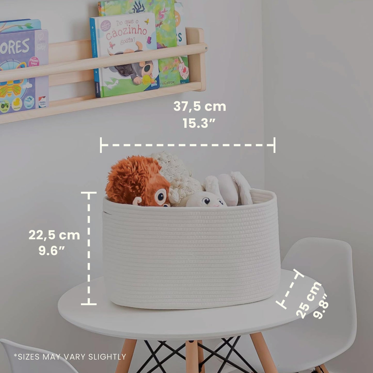 OrganiHaus Set of 3 White Basket for Towel Storage | Bathroom Storage Baskets for Shelves | Blanket Basket for Living Room