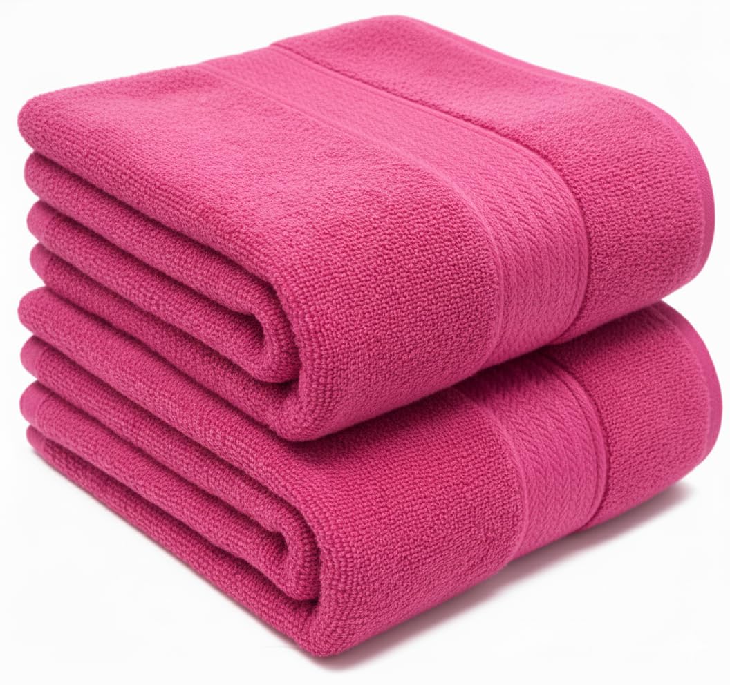 UK furniture Premium Jumbo Bath Sheets (90 x 150 cm-2 Pack) 100% Egyptian Cotton Super Absorbent Extra Large Bath Sheet Quick Dry Hotel Quality