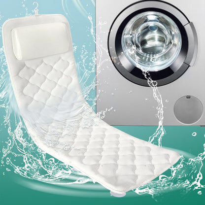 Full Body Bath Pillow for Tub Non-Slip Spa Bathtub Mat Mattress Pad
