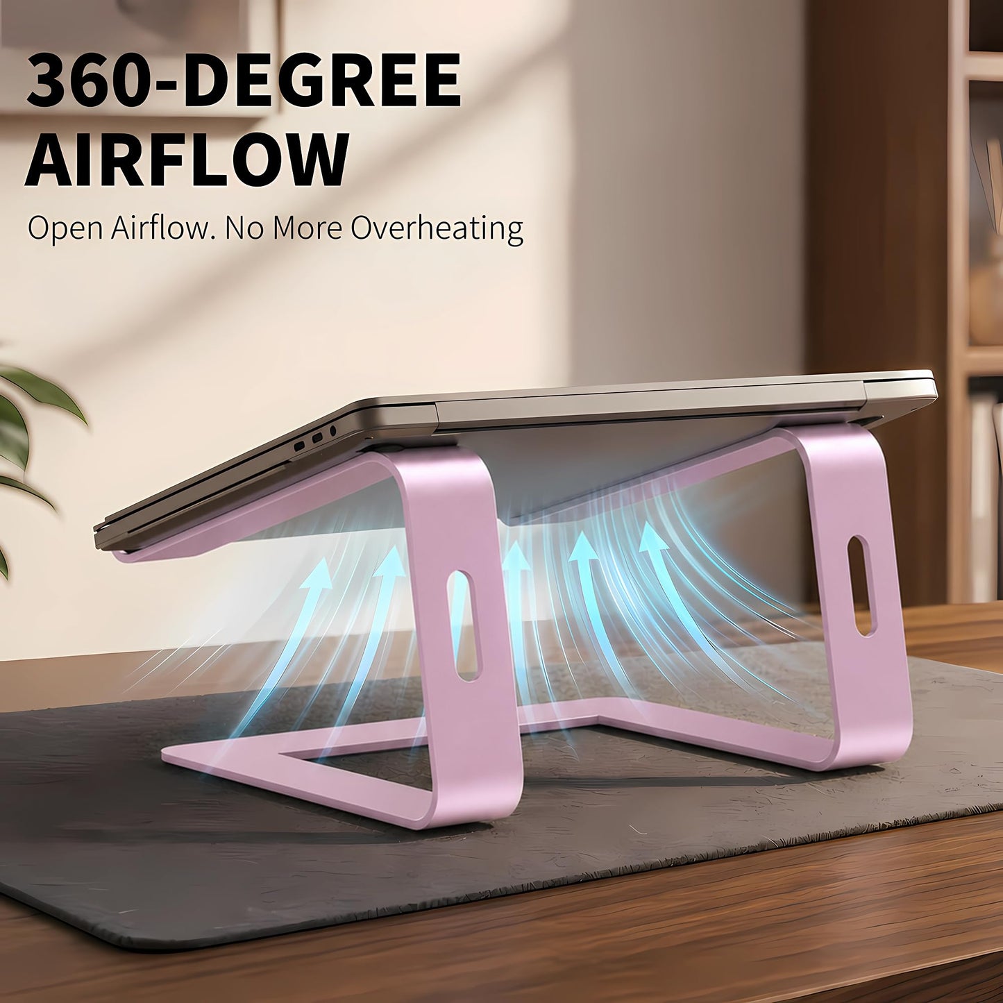 Orionstar Laptop Stand for Desk, Aluminum Laptop Riser, Portable Computer Stand for Apple Mac MacBook Air Pro 10-15.6 Inch Notebook Computer