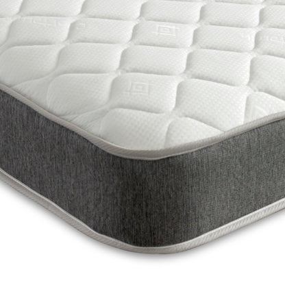 Extreme Comfort Hybrid Grey Essentials Mattress | 4ft Small Double (120cm x 190cm) | Memory Foam & Bonnell Spring | Plush Feel | Cooltouch Plus Sleep