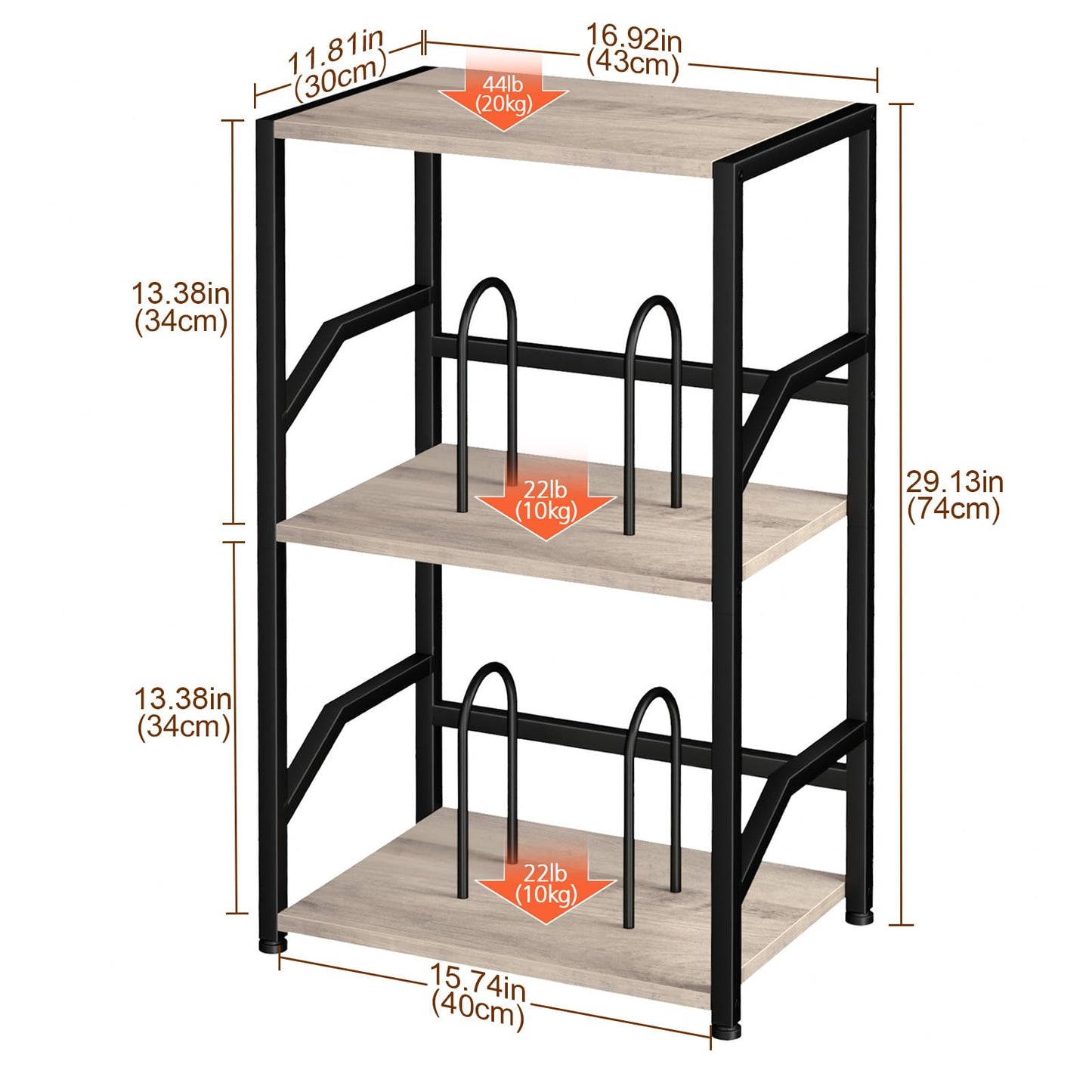 LOAKEKEL Record Player Stand, Vinyl Record Storage Hold Up to 200 Albums