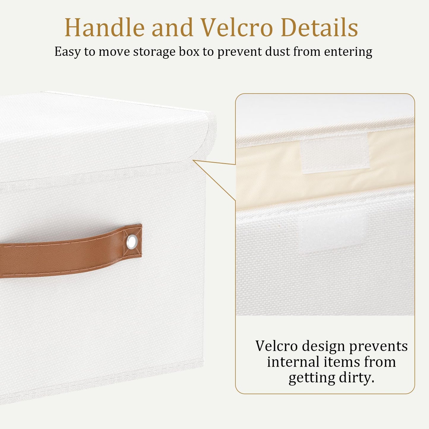 OUTBROS Storage Boxes with Lids 1 Pack, Organiser 45x30x30 cm, White