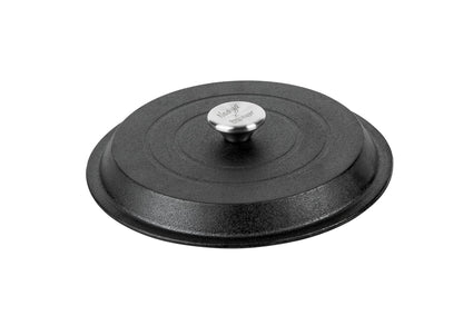Prestige x Nadiya Cast Iron Casserole Dish with Lid - Black Cast Iron Dutch Oven Cooking Pots, 4.5L, Pre seasoned, Induction Suitable, Oven Safe &