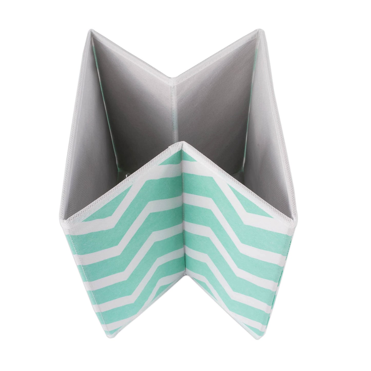 DII Foldable Fabric Storage Bins for Nursery, Offices, Home, Containers are Made to Fit Standard Cube Organizers, Small (2), Aqua