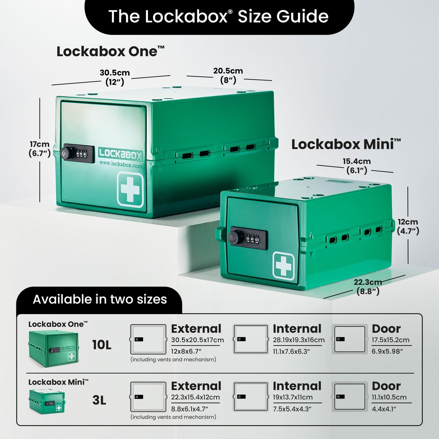 Lockabox One™ | Premium Lockable Medicine Box (10L) | Lightweight & Hygienic Medicine Lock Box | Made In Britain | External Size 31 x 21 x 17 cm