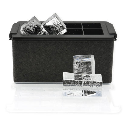 Clear Ice Cube Molds - 2in Giant Ice Cube Maker, 8 Large Clear Ice Cubes for Whiskey and Cocktail with Storage Bag (Cube)