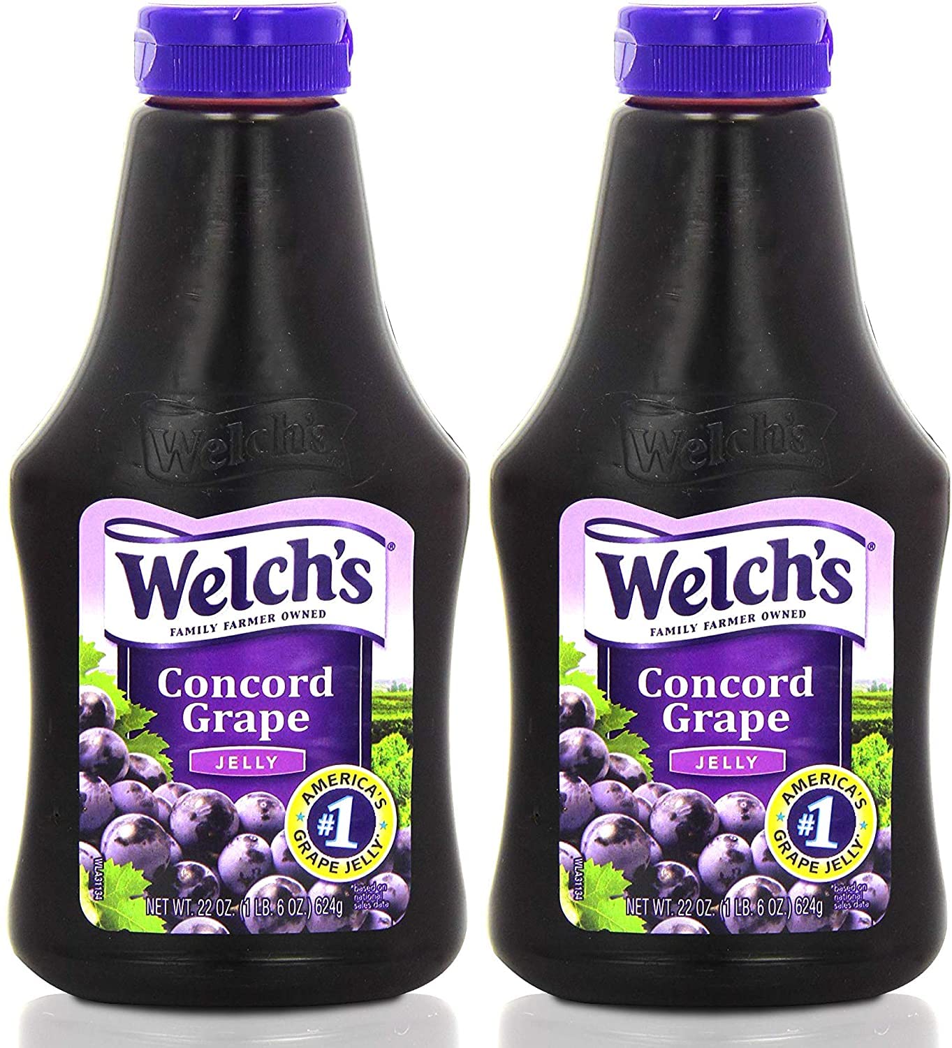 Welchs Grape Jelly Large 567g (2 Packs) Squeezable Welch's American