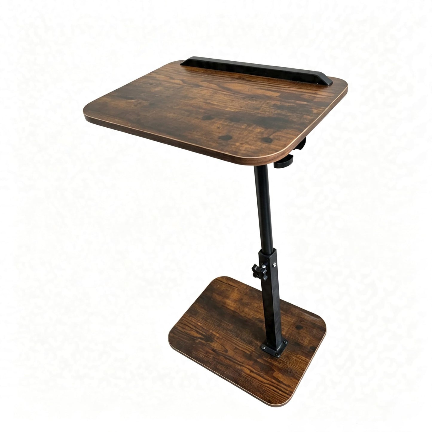 Mayxien C Shaped Side Table, Height Adjustable Bedside Table, 360° Rotating Sofa Table Laptop Tables with Anti-Slip Bar, Space-Saving TV Tray Table