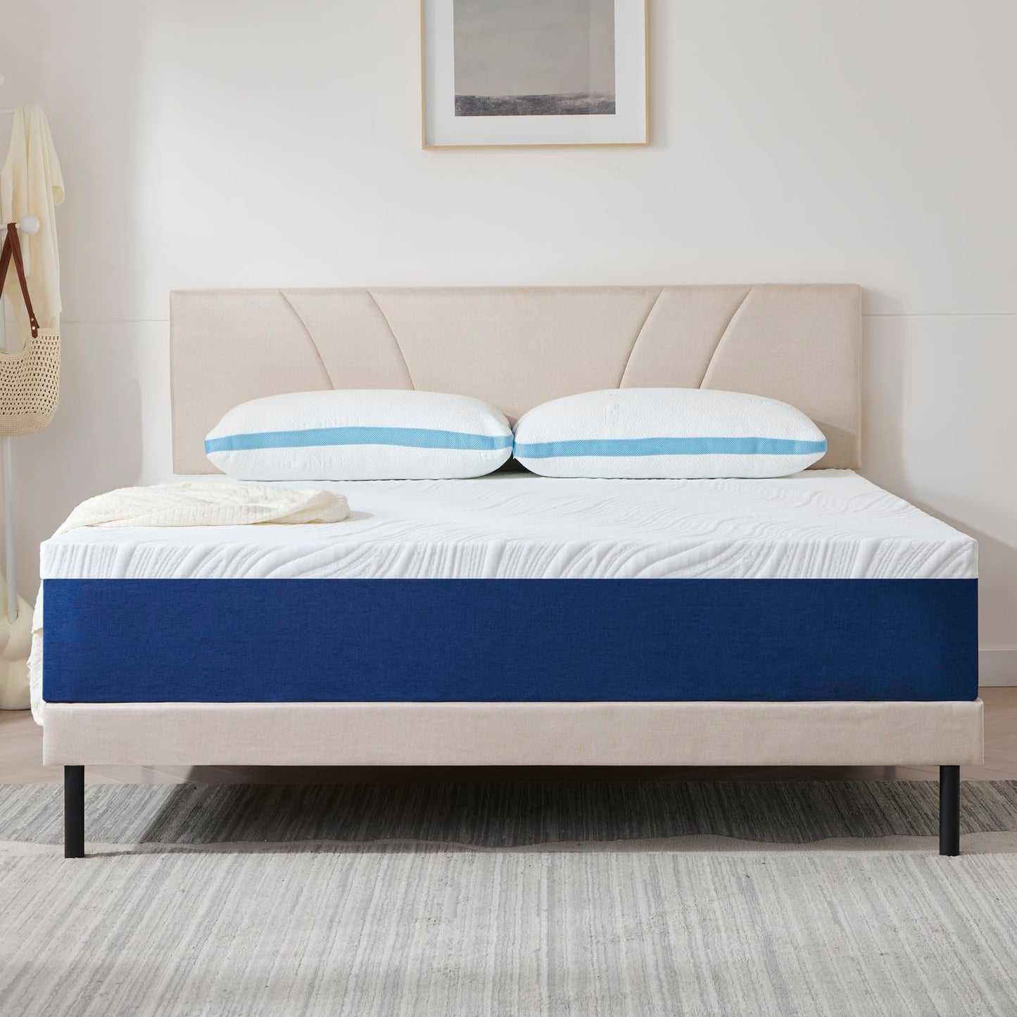 Hiimgo Super King Mattress Memory Foam - Orthopaedic Medium Firm Support, Breathable Carved Knitted Cover for Back Pain & Pressure Relief