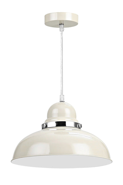 Premier Housewares E27 Edison Screw 40 W Vermont Pendant Ligh, 115 x 30 x 30 cm - Clay