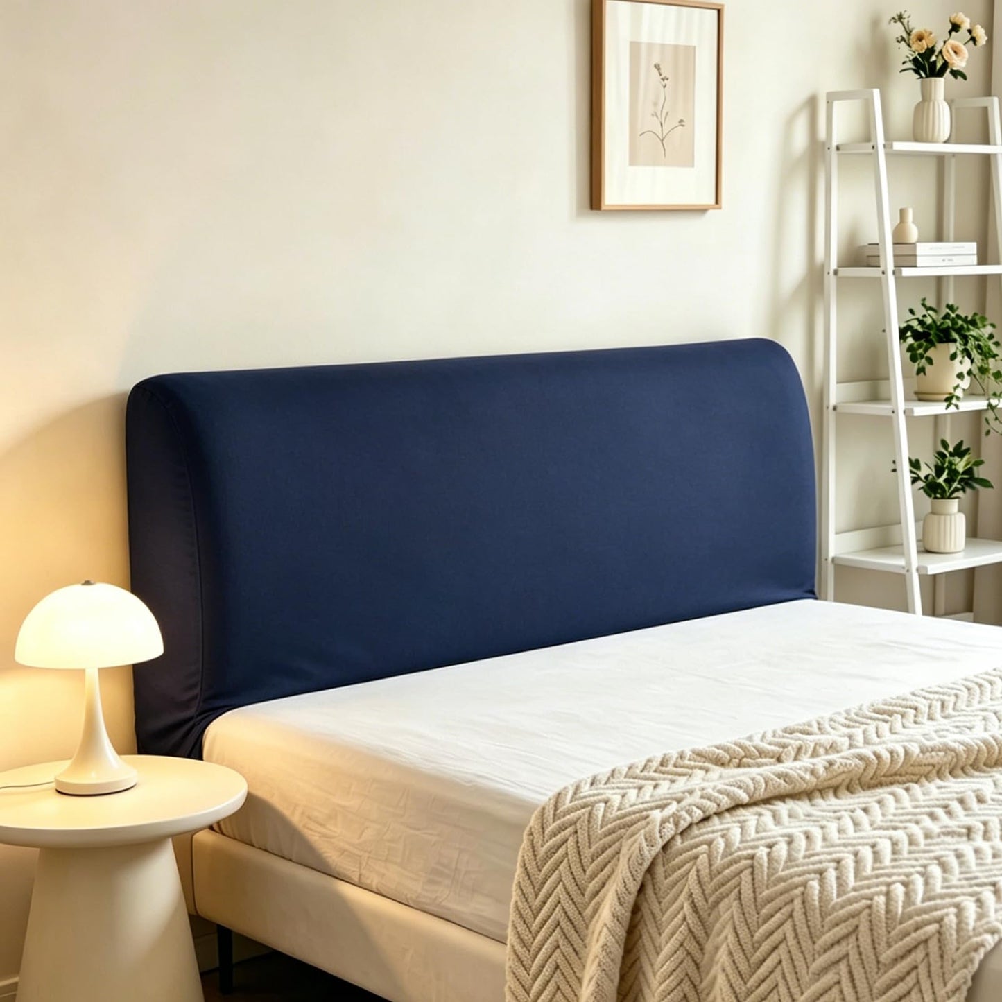 Stretch Headboard Cover, Bed Headboard Cover, Dustproof Headboard Wrap, All-Inclusive Bed Head Protector for Single/Double/King/Super King Bed