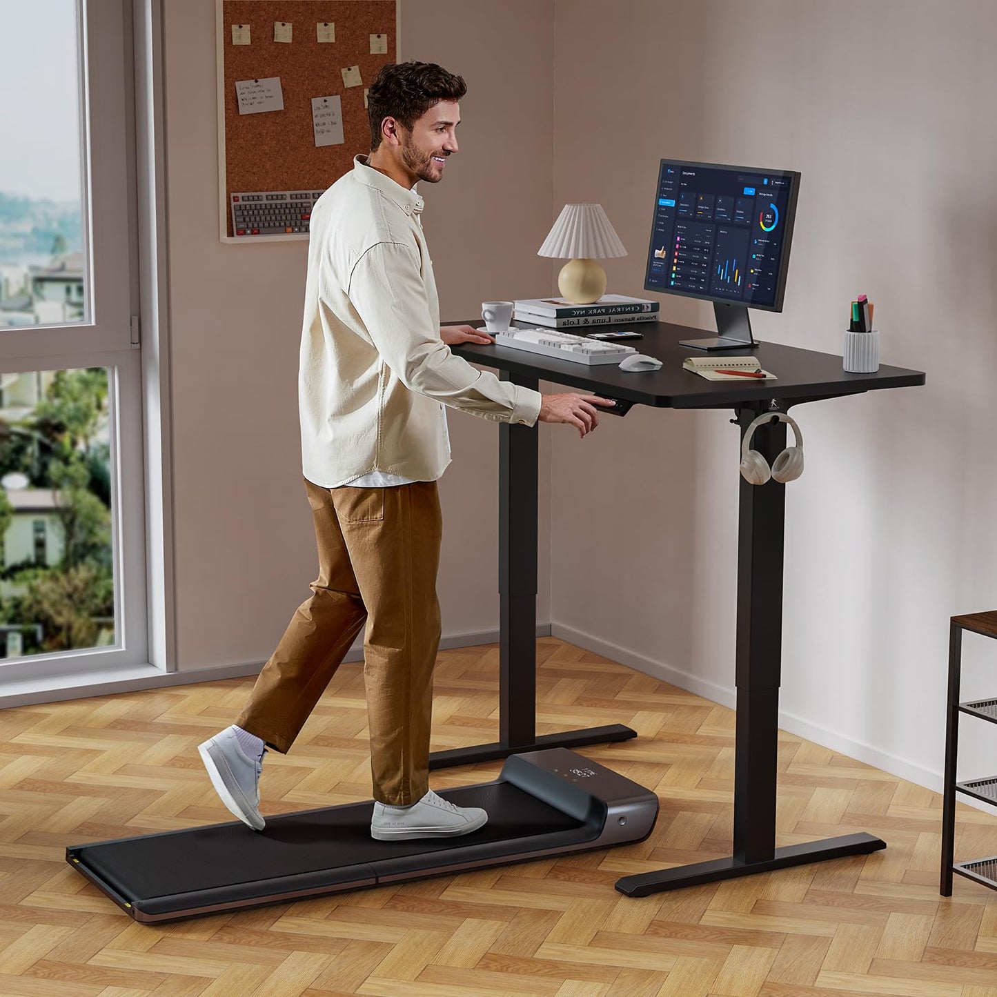 WALKINGDESK Electric Standing Desk, 80 x 60 cm, Black