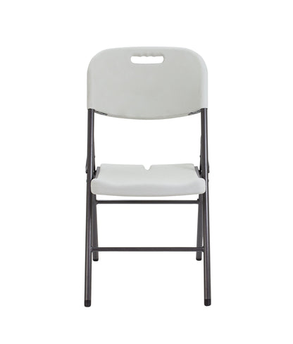 Office Hippo Occasional Folding 4 Leg Chair, Plastic, White