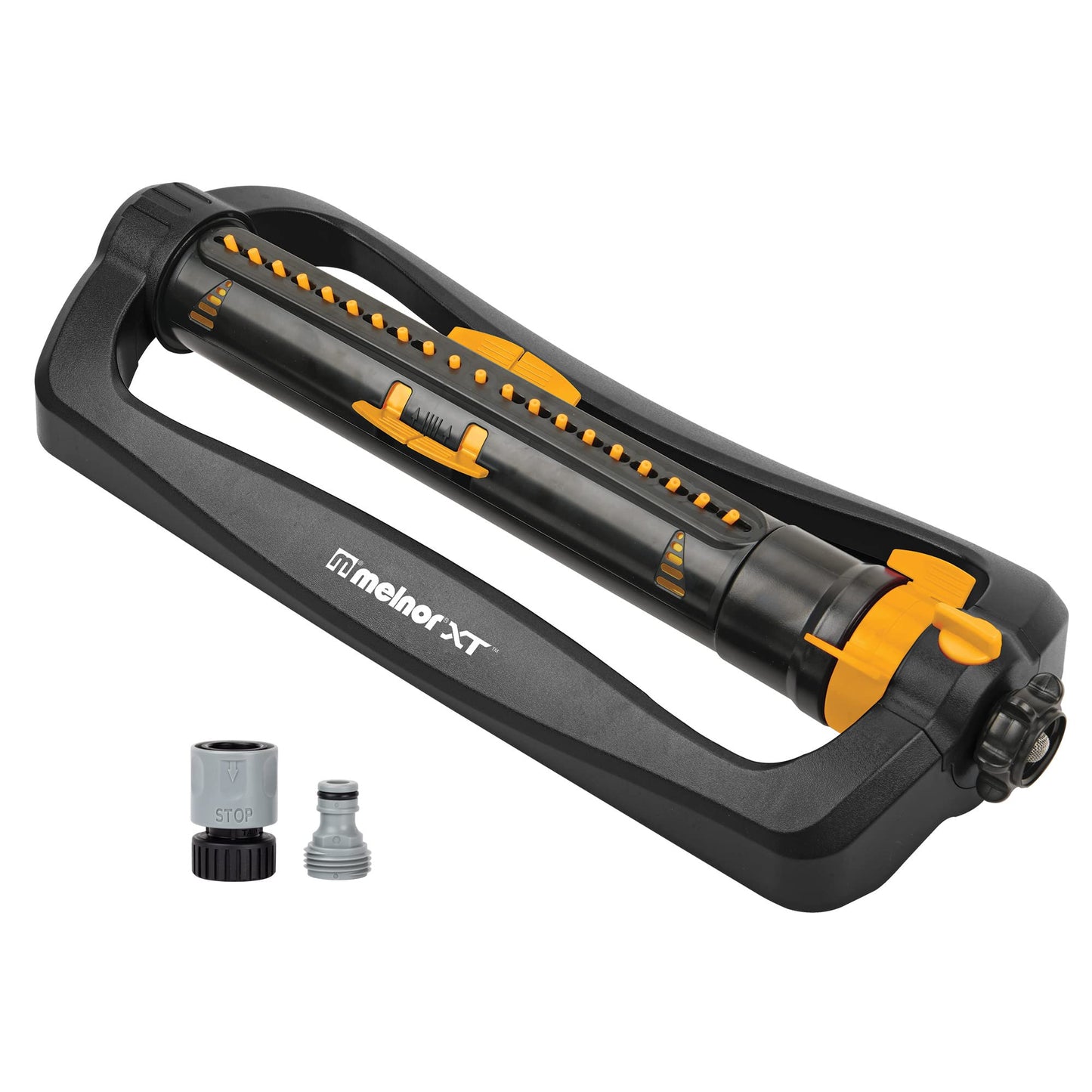 Melnor XT Turbo Oscillating Sprinkler, Black, Up to 4500 Sq. Ft. Coverage, Plastic, Oscillating Style
