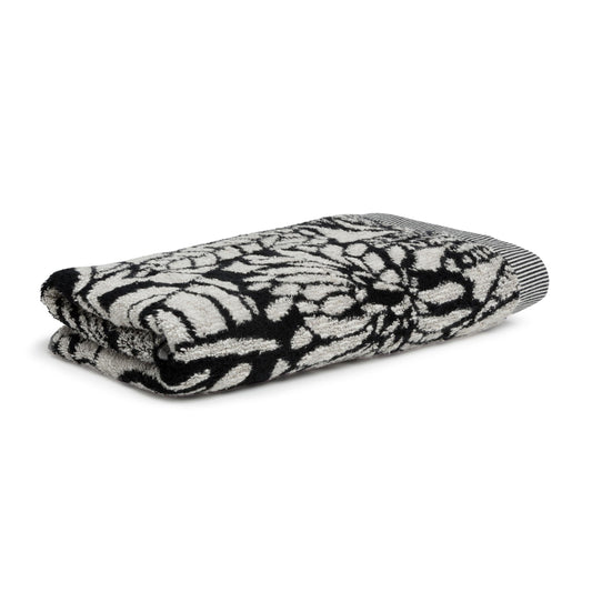 M?ve Brooklyn Botanic Bath Towel 80 x 150 cm 85% Cotton / 10% Viscose / 5% Linen Natural/Black