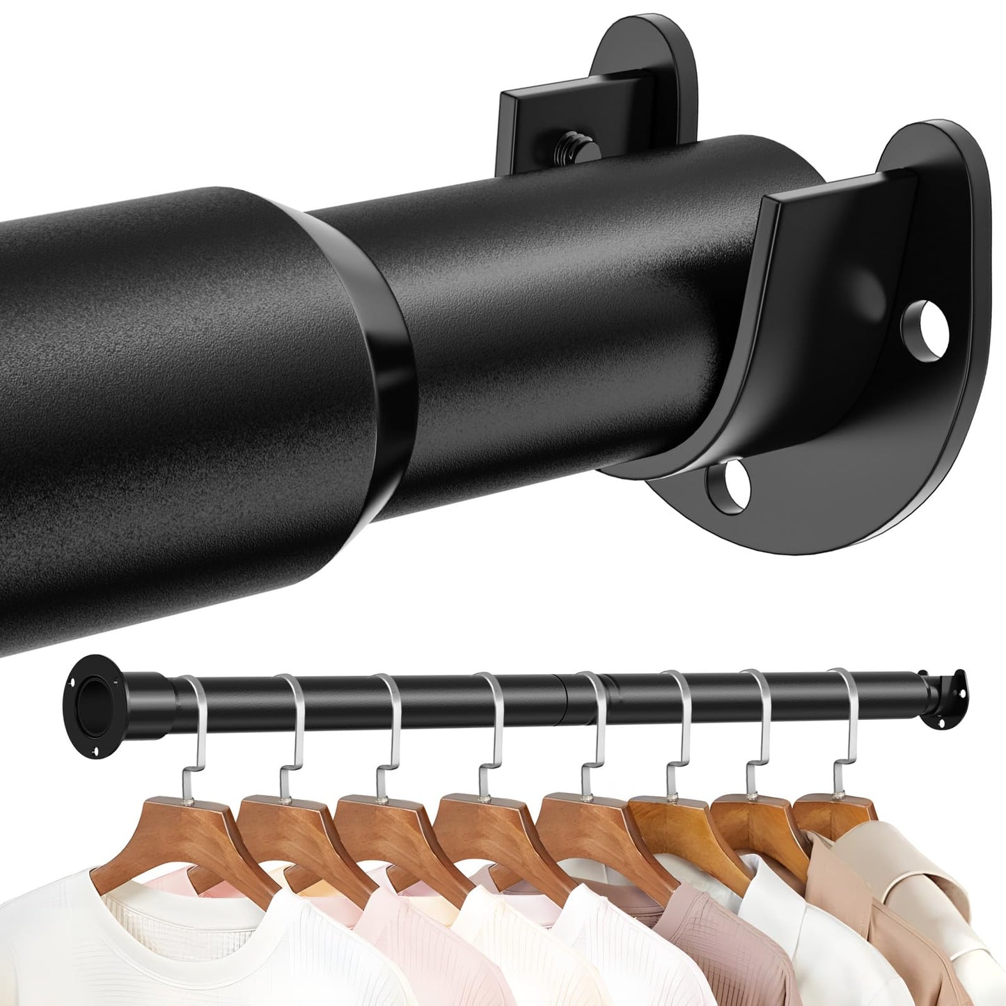 Mavivegue Clothes Rail Wardrobe 43-143 cm Extendable Clothes Rail