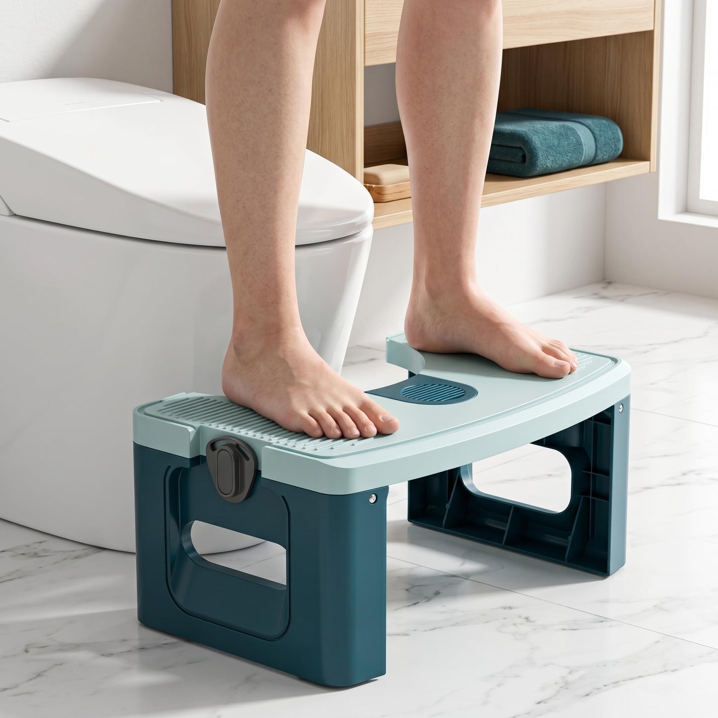 Xygobla 17cm Folding Toilet Stool Portable Non Slip