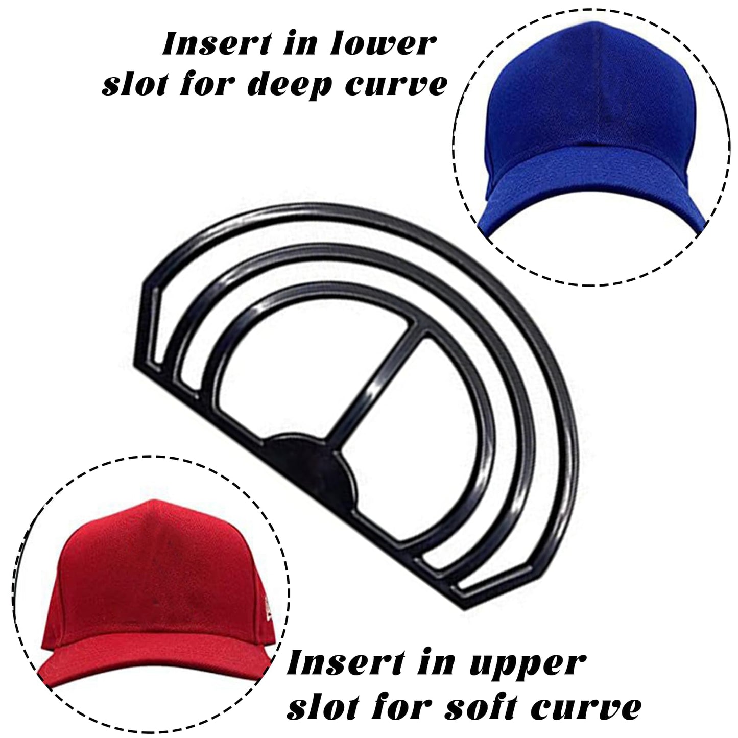 ChenYuehao 6Pcs Smooth Surface Hat Curving Band Reusable Hat Brim Bender Stable Circle Hat Bill Bender Cap No Steaming Hat Bill Bender for Baseball