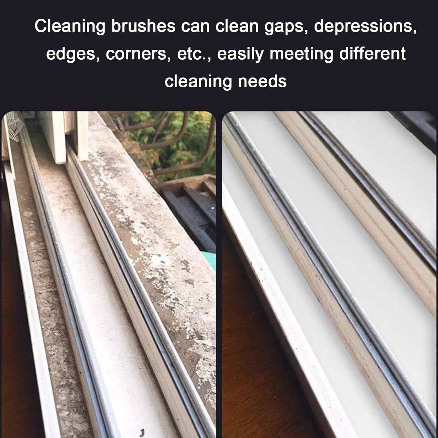 Crevice Cleaning Brush,GWAWG Bathroom Tile Groove Gap Cleaning Brush, Long Handle Narrow Crevice Cleaning Tool