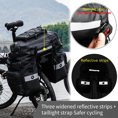 BAIGIO 3-in-1 Multifunctional Bike Panniers Large 75L Bicycle Rear Rack Bags for Back Seat Cycling Carrier Backpack with Shoulder Straps & Waterproof