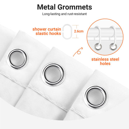 Lerores Shower Curtain 150 x 200 cm, Cat Swimming Anti-Mould Textile, Weighted Hem, Water-Repellent