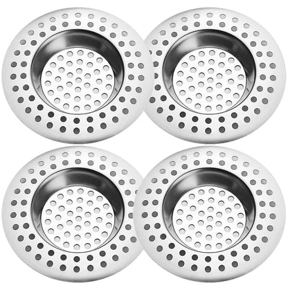 Tomario Stainless Steel Kitchen Sink Strainer Plug, Standard Strainer Drain Protector Hair/Food Catcher for Bathroom, Kitchen, Shower