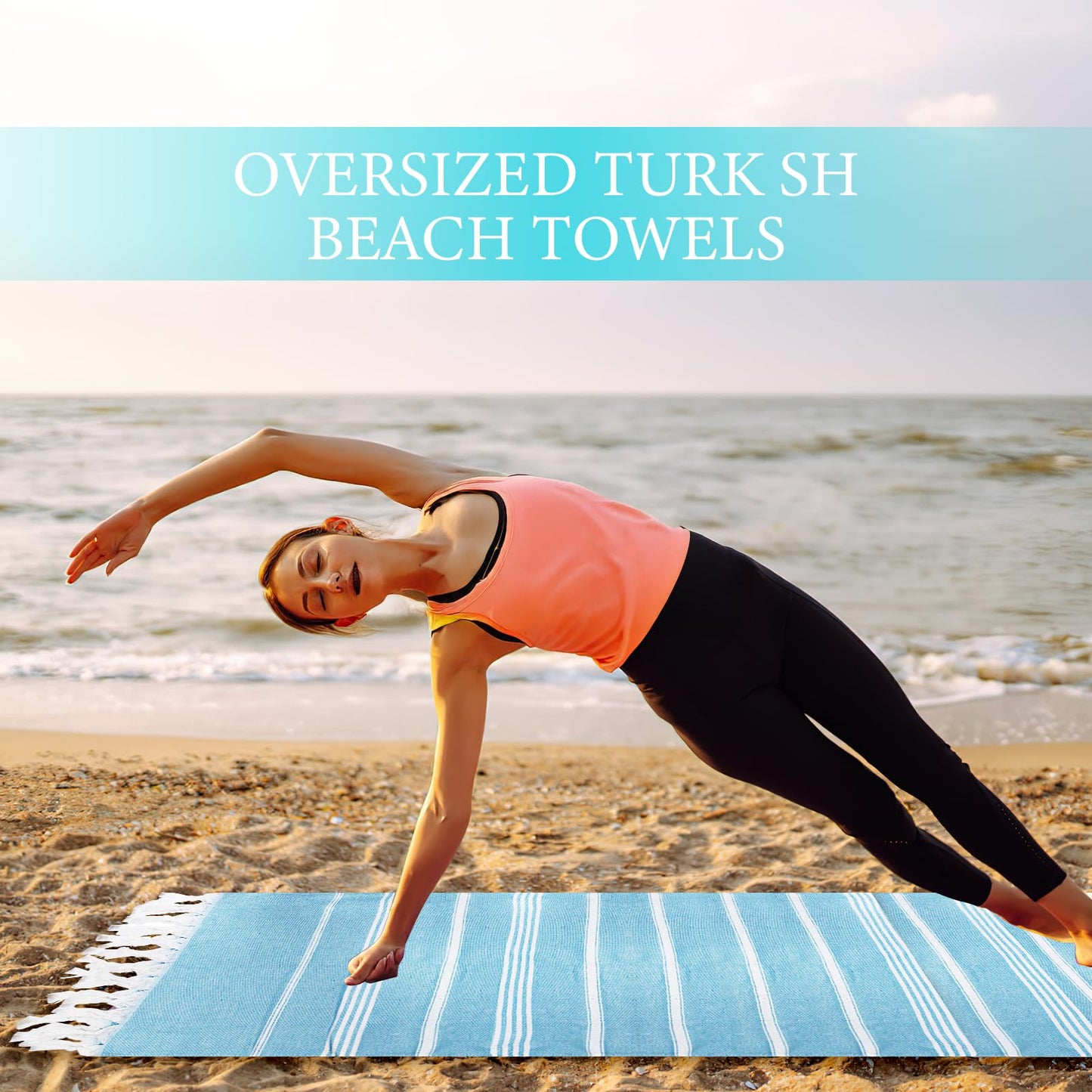 OJMHD 6 Pack Hammam Beach Towels, 180 x 90 cm Turkish Bath Towels Bulk