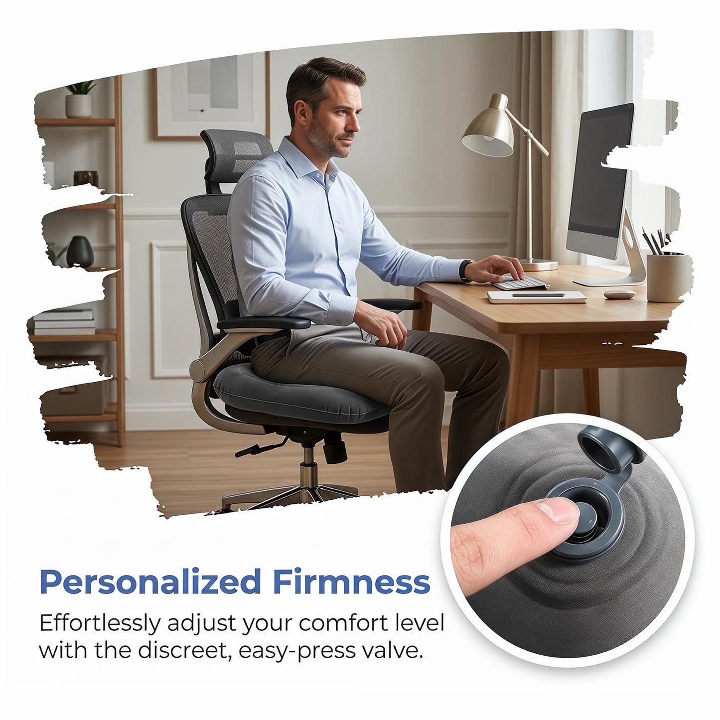 Bomxmon Inflatable Donut Seat Cushion, Portable Donut Cushion, Coccyx Pillow Cushion for Home, Car or Office (Grey)