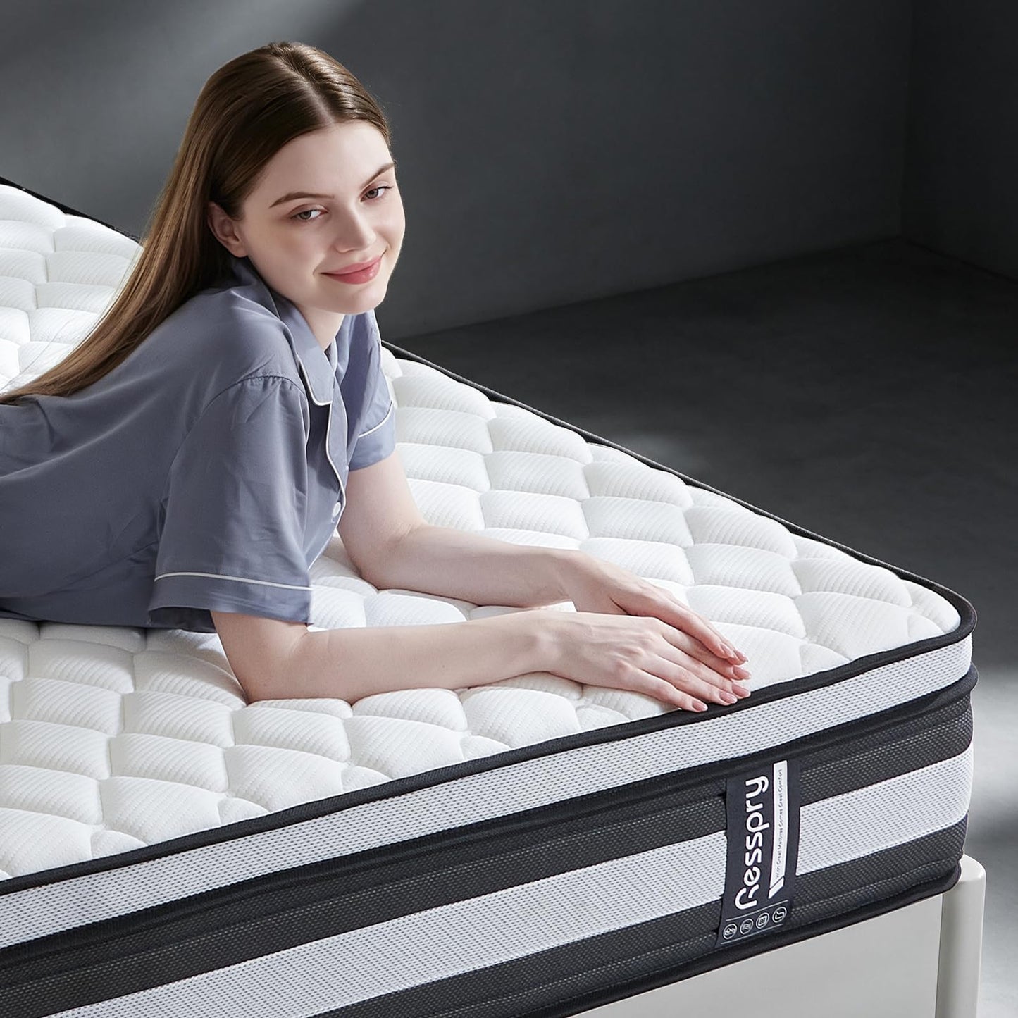 Resspry Single Mattress,10.6 Inch Hybrid Mattress
