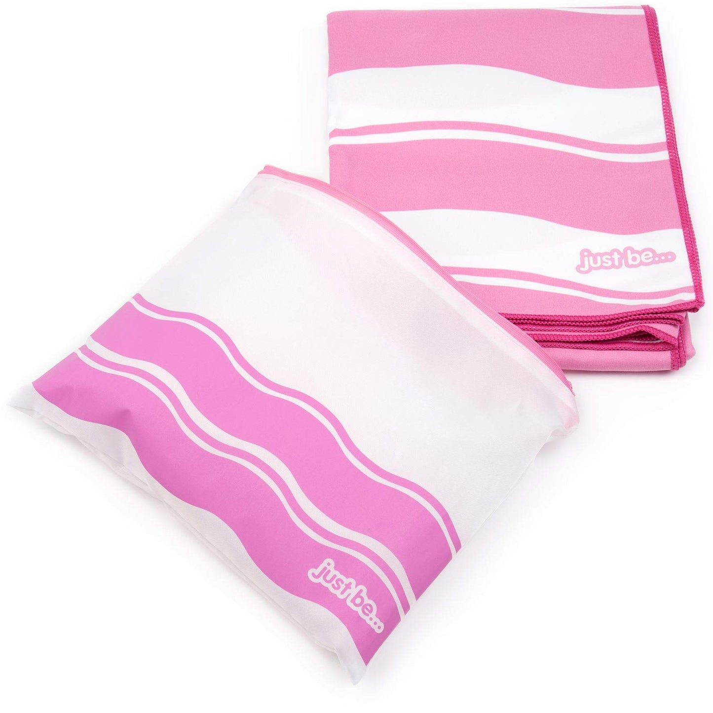 just be... Microfibre Beach Towel Gym Towel - Lightweight Compact Swimming Quick Dry Towel Anti-Sand - Beach Towels for Adults and Kids