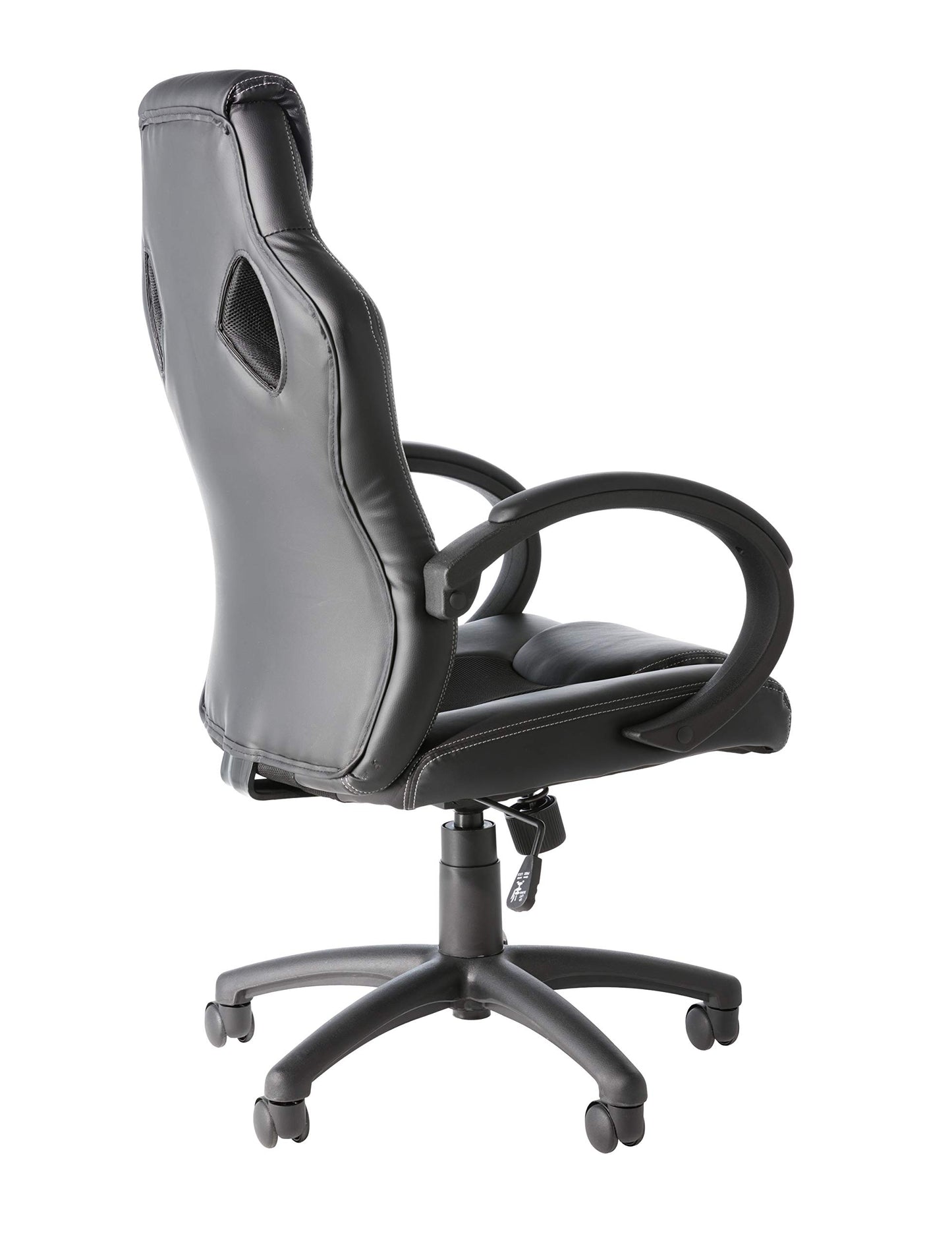 Alphason,AOC5006BLK,Daytona Faux Leather Racing Chair - Black fabric insert,Black fabric insert