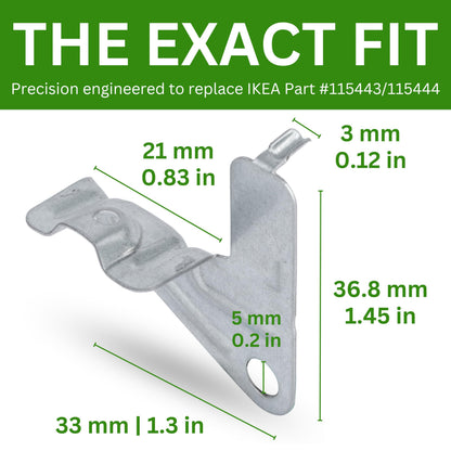 Spare Hardware Parts Wheel Lock for BESTA | Replacement for IKEA Part # 115443/115444 | Pack of 6