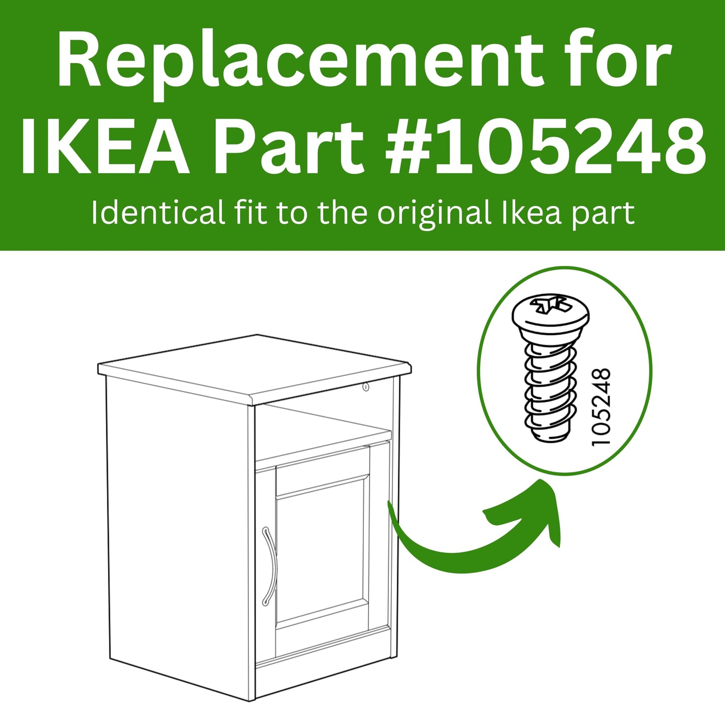 Spare Hardware Parts Replacement for IKEA Furniture Euro Screw with Neck CXN Screw (105248)
