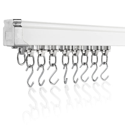Ceiling Curtain Track Set | 3ft-16.4ft / 5 Meter | Ceiling Track for Curtains-Room Divider | Ceiling Mounted Curtain Track For Privacy | Living Room